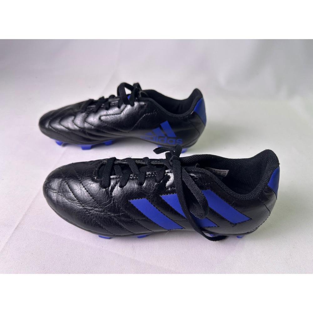 Adidas Goletto VI FG J Soccer Cleats Black Royal‎ Blue Youth Size 4 Firm Ground